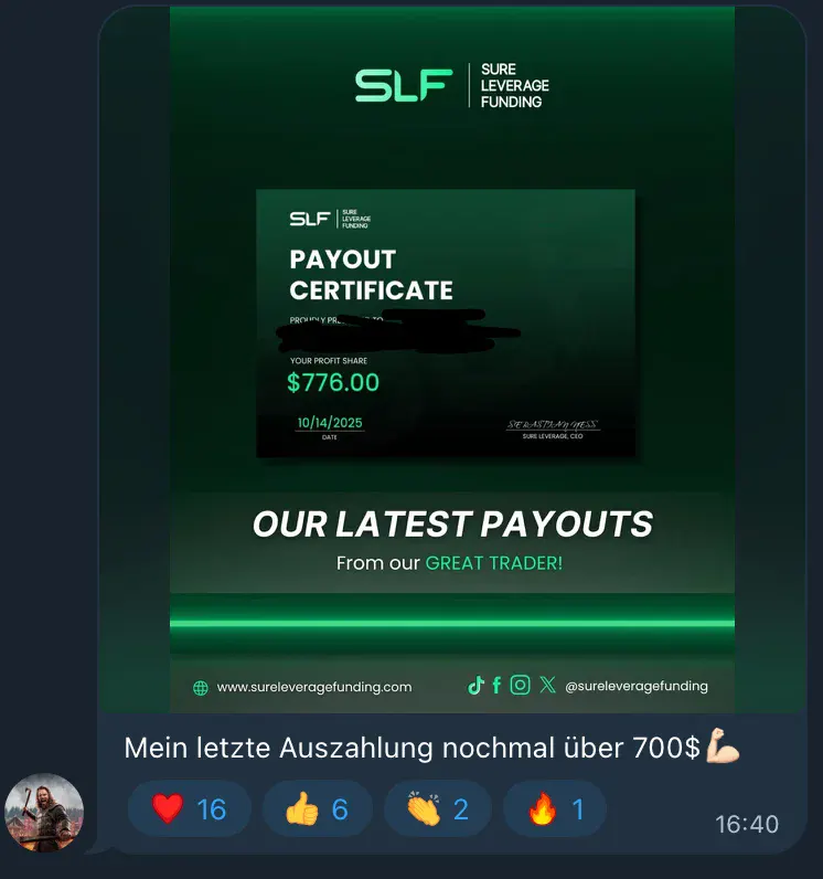 Payout Certificate $776